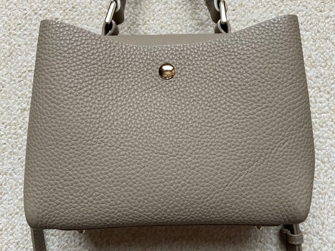 ヘイニ ベイビーマロエ 本革 ショルダーバッグ 2way グレージュ