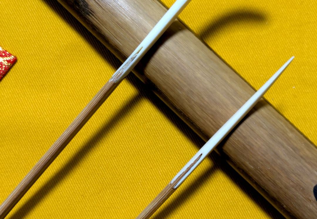 【閉店売り尽し】本煤竹挟継茶杓&菓子切２点セット　定寸利休型