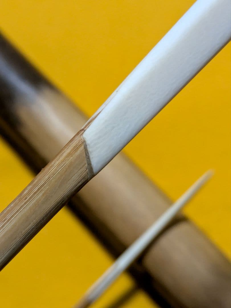 【閉店売り尽し】本煤竹挟継茶杓&菓子切２点セット　定寸利休型