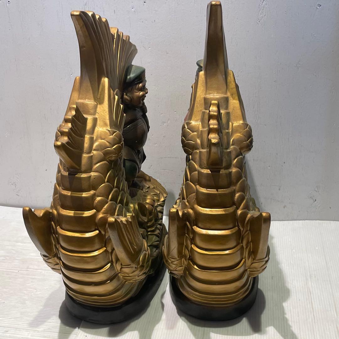 金のしゃちほこ　恵比寿大黒 しゃちほこ 縁起物 陶器　珍品　置物　昭和レトロ