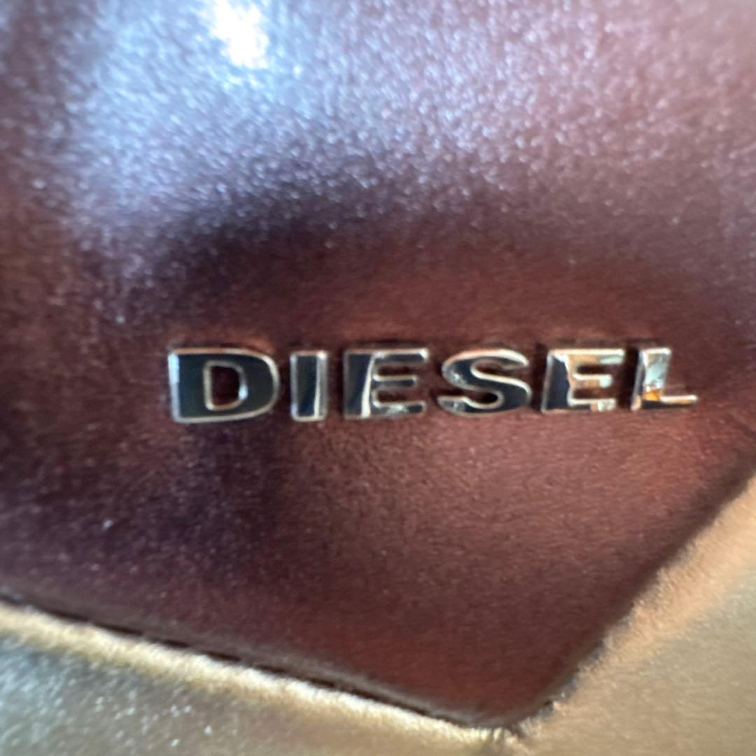 【極美品】DIESELディーゼル マルチカラーレザーバッグ ショルダーチェーン付