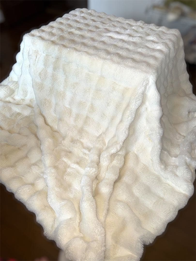 【引き取り限定】フランフラン こたつテーブル ポコモコファーこたつ布団セット