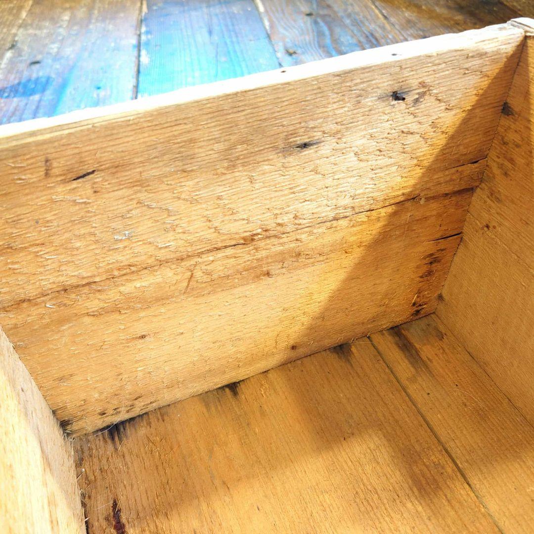 ミツワ肝油ドロップ　木箱　明治時代　アンティーク　インダストリアル　古木