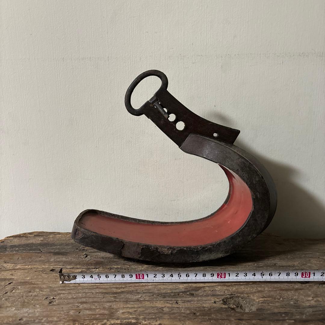 時代　馬の鎧　片方のみ　根来　古道具　アンティーク　骨董花器　検:白洲正子　李朝