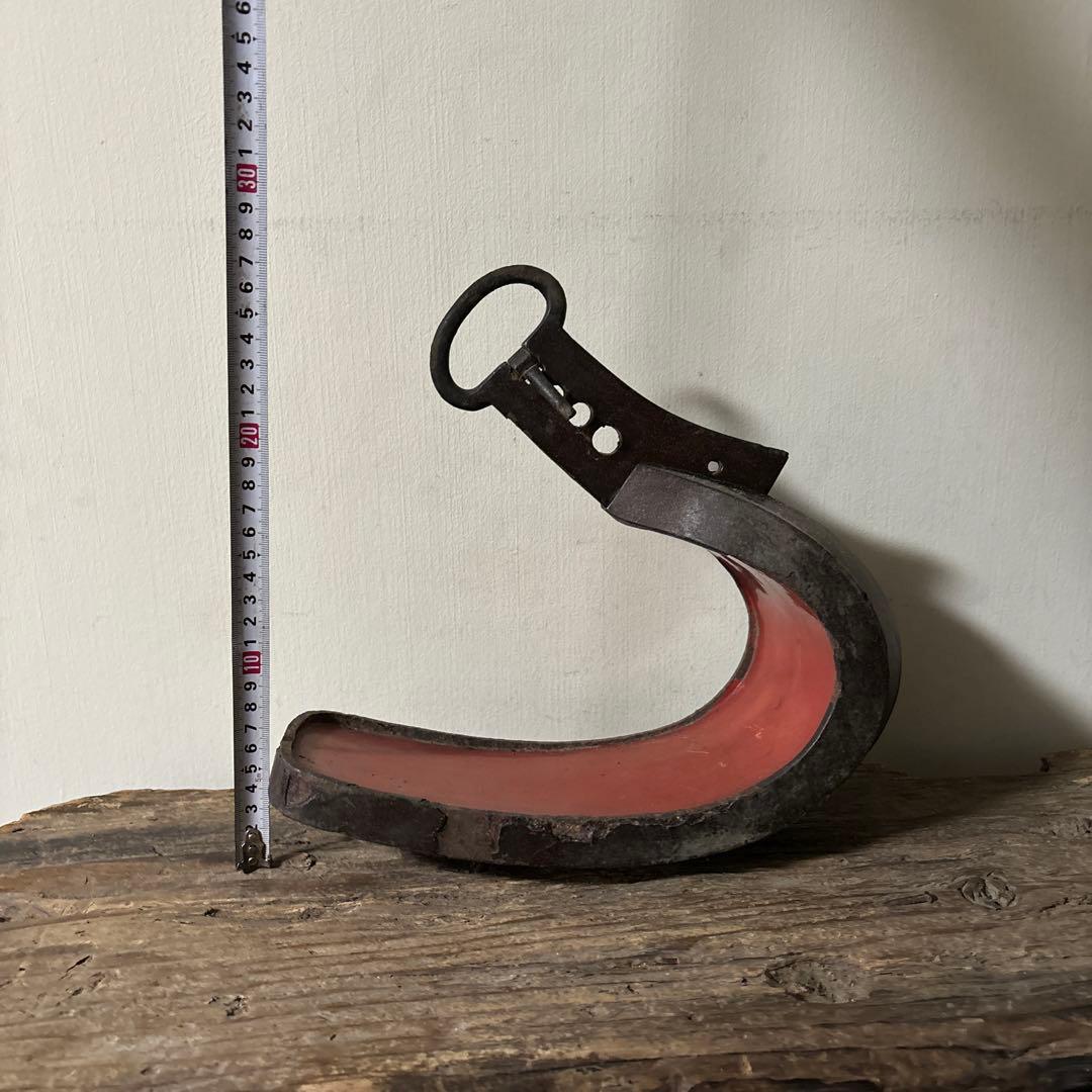 時代　馬の鎧　片方のみ　根来　古道具　アンティーク　骨董花器　検:白洲正子　李朝