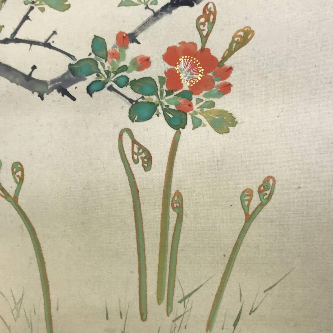 【真作】小林立堂/仔犬図/犬図/子犬図/小犬図/掛軸/名家伝来/AD-914