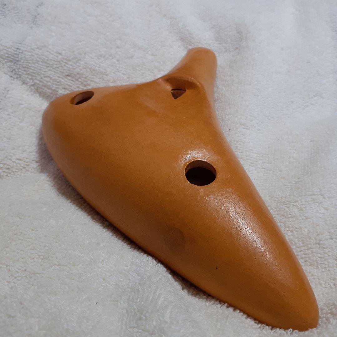 Ti amo オカリナ アルトF　11穴 薄い茶色 　陶器製