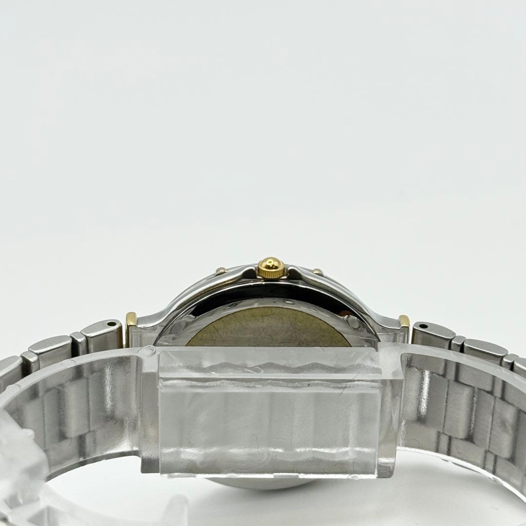 ✨新品電池・稼働✨サンローラン 腕時計 クォーツ ラウンド コンビ 3針時計