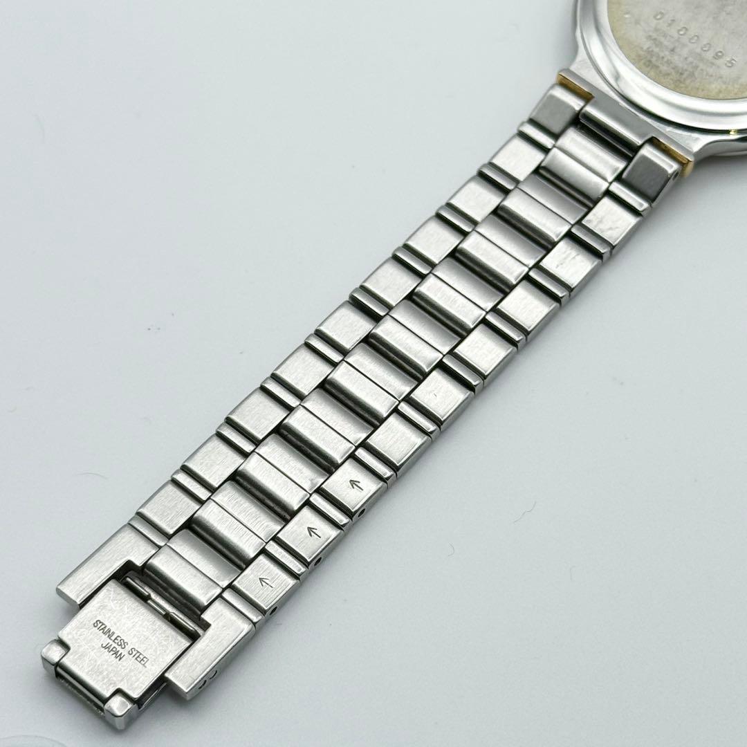 ✨新品電池・稼働✨サンローラン 腕時計 クォーツ ラウンド コンビ 3針時計