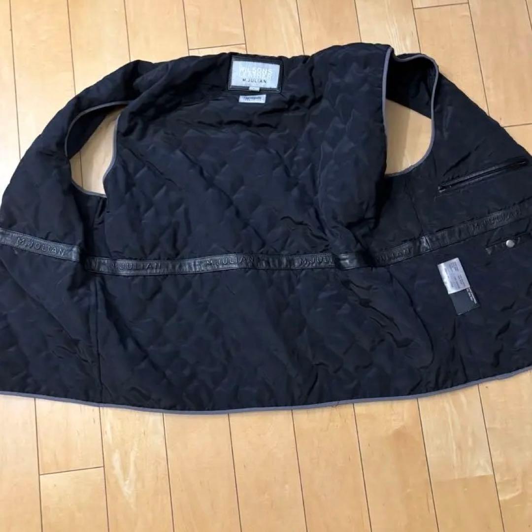 WILSONS LEATHER M.JULIAN ブラックレザーコート L