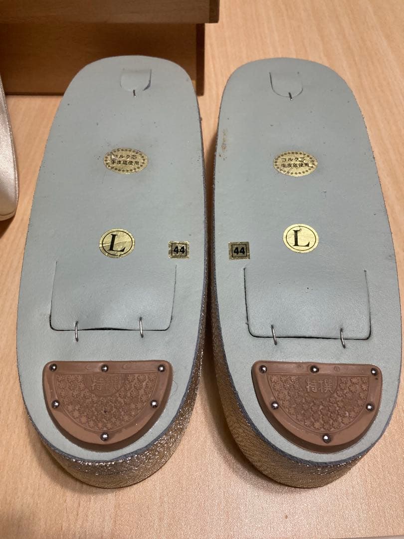 礼装用　佐賀錦の草履バッグセット　シャンパンゴールド　Lサイズ