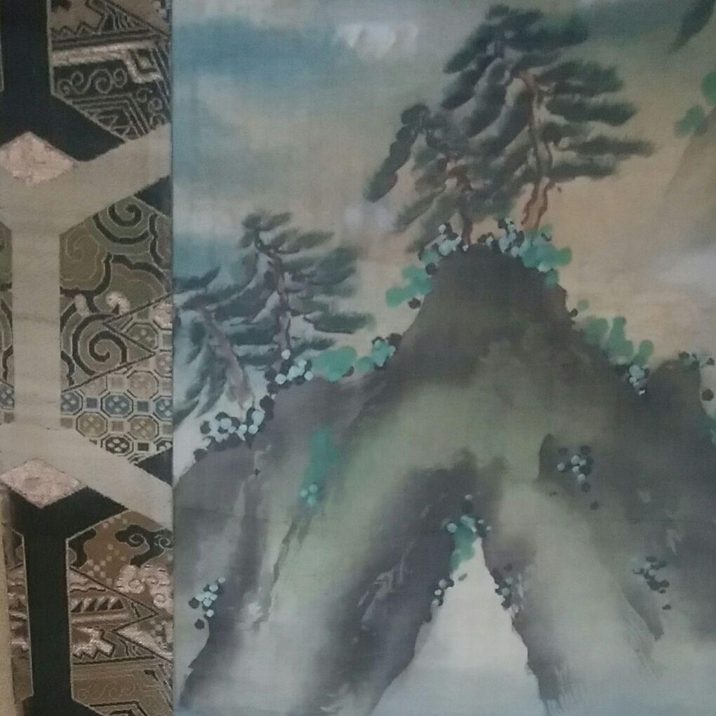 掛け軸　土佐光起　蓬莱山図