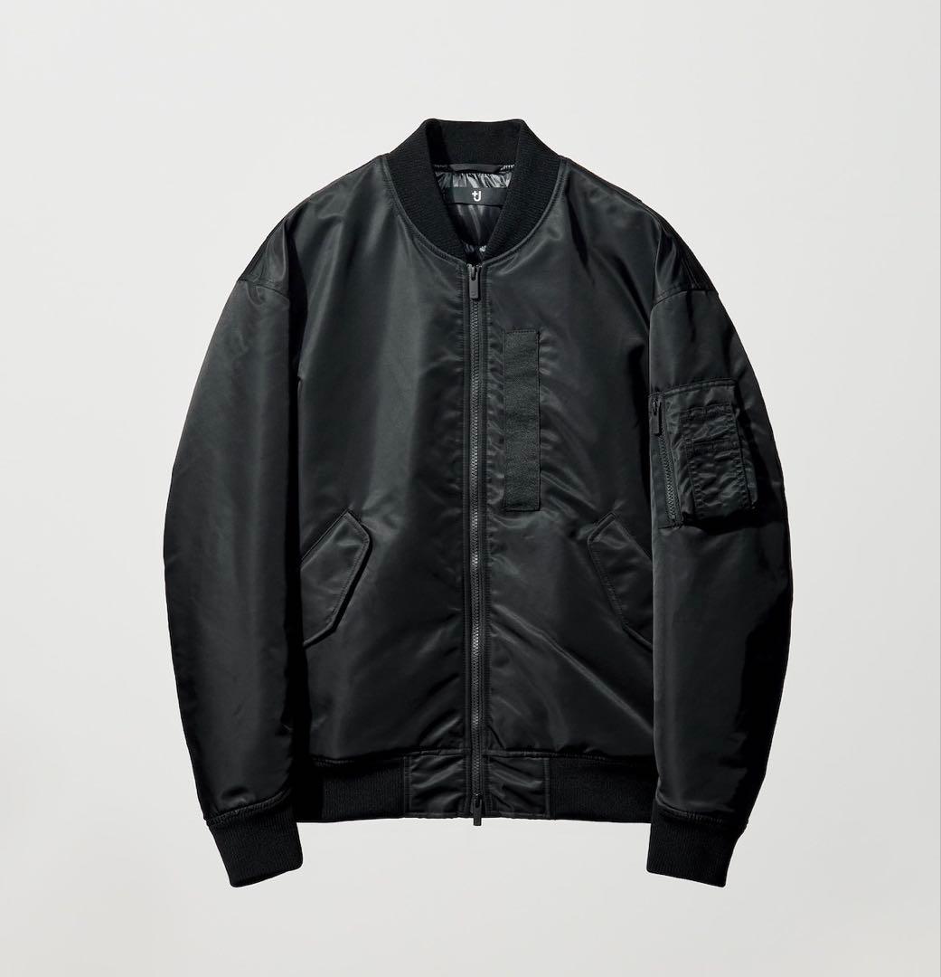 【+J2026復刻】ユニクロハイブリッドダウンオーバーサイズ　MA1 サイズL