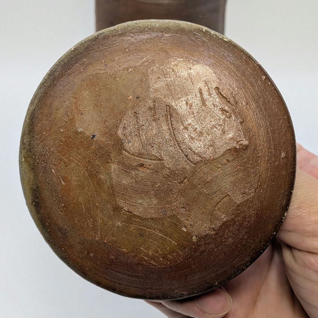 伝統工芸士 高原敏 備前焼 細水指C 共箱共布栞 水差し 抹茶道具 茶器 食器