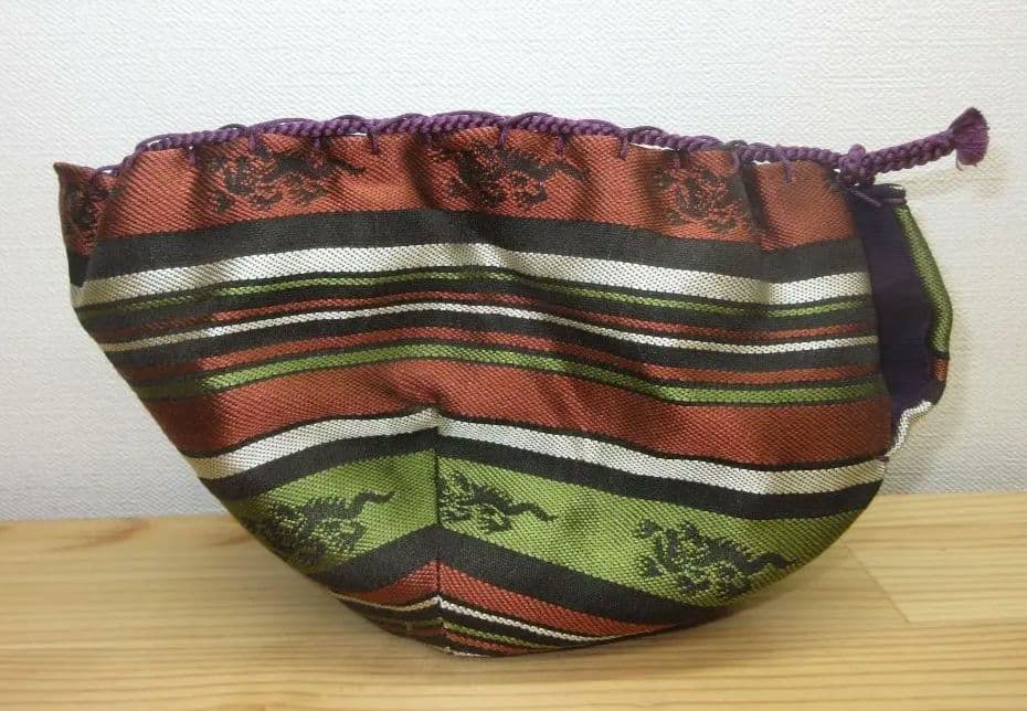 送料込【逢絢亭・新品】茶道具 仕覆 天目仕覆 正絹 龍麒麟文錦 日本製