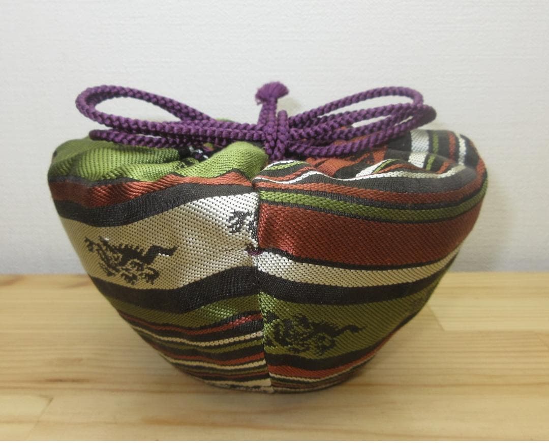 送料込【逢絢亭・新品】茶道具 仕覆 天目仕覆 正絹 龍麒麟文錦 日本製