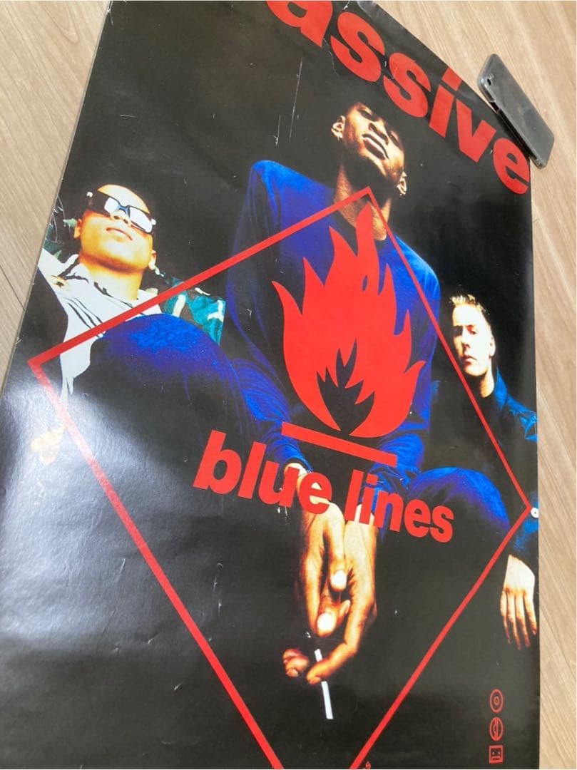 激レア90s MASSIVE ATTACK1991年blue linesポスター