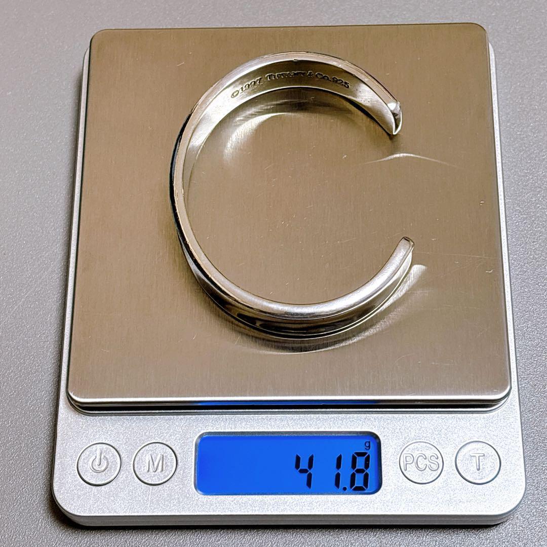 【美品】Tiffany ティファニー ナロー カフ ワイド バングル SV925