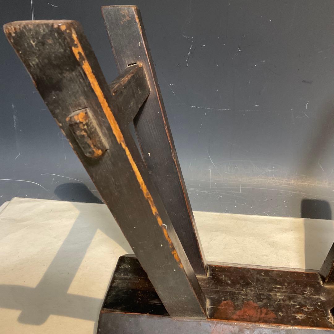 101501 小ぶりな木製スツール 無垢材 アンティーク レトロ 椅子 腰掛け