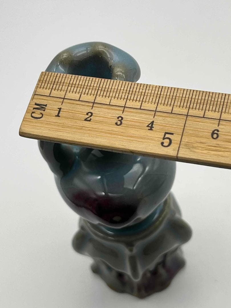 元時代 鈞窯 澱青釉紫斑花瓶型高台香炉 窯変釉　辰砂　名品珍品(D-47)