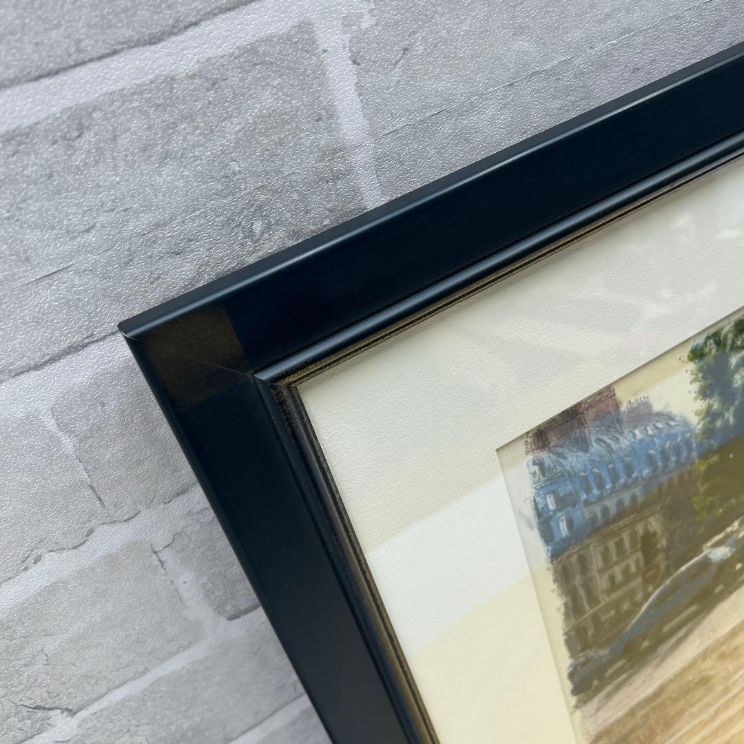 5783 セイ・ハシモト 橋本清一 メニルモンタン大通り◆パステル画 肉筆