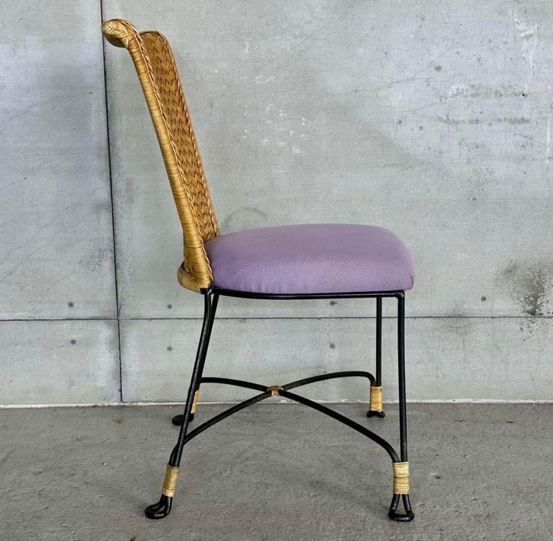 ✦レトロモダンの香り漂う✦ 《Oliver製 アイアンチェア》無骨×上品な佇まい