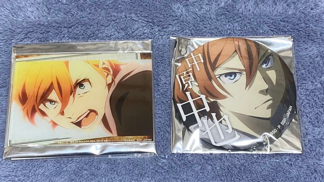 文豪ストレイドッグス 一番カフェ 缶バッジ アクリル カード 中原中也