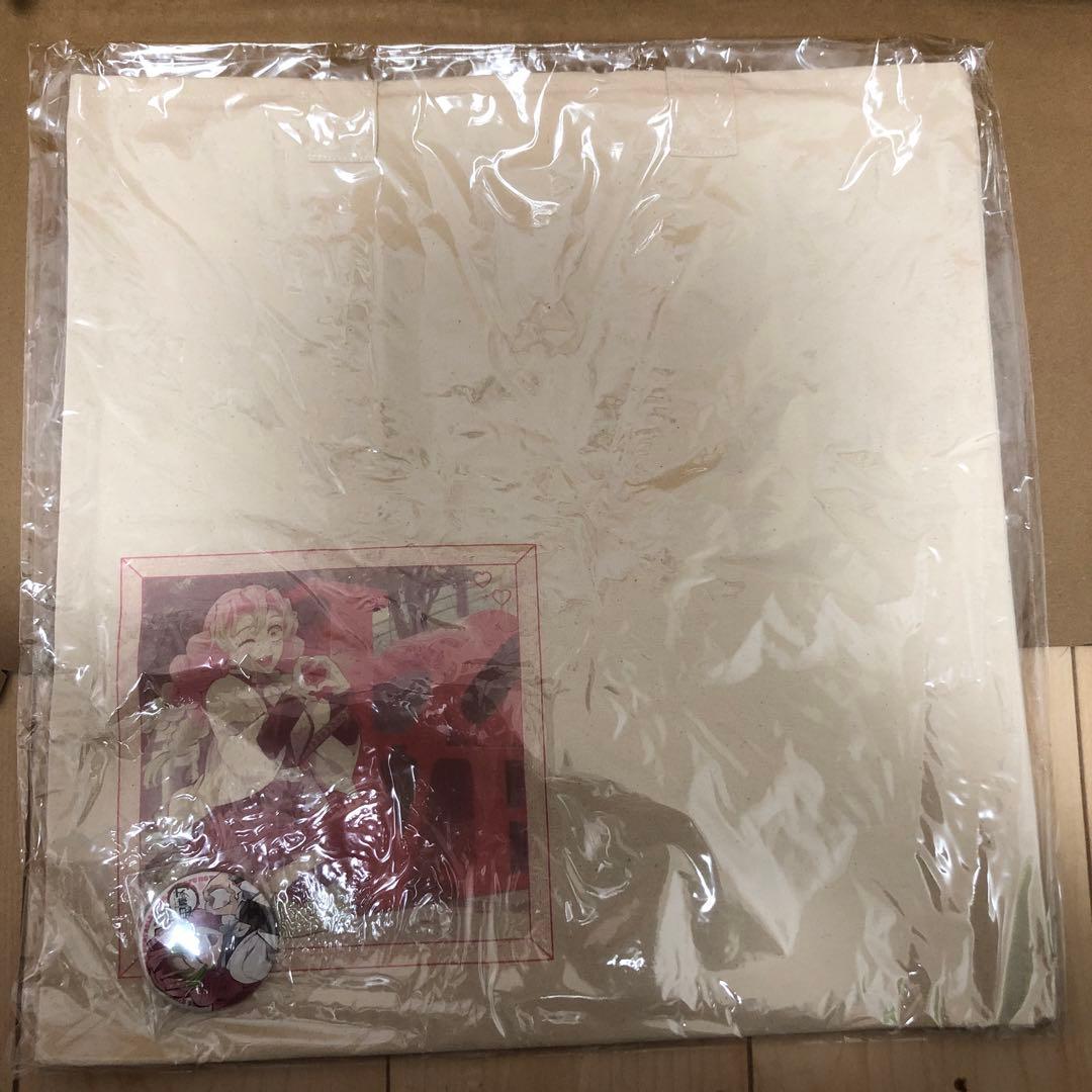 鬼滅の刃　ダイニング　ヒロマ　トートバッグ　缶バッジ付き　甘露寺蜜璃　バッグ