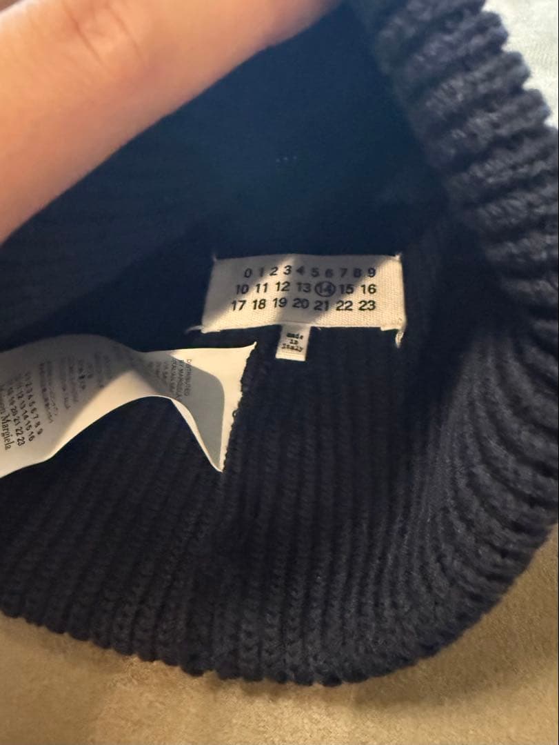 ［早い者勝ち］Maison Margiela ネイビー ニット帽 Sサイズ