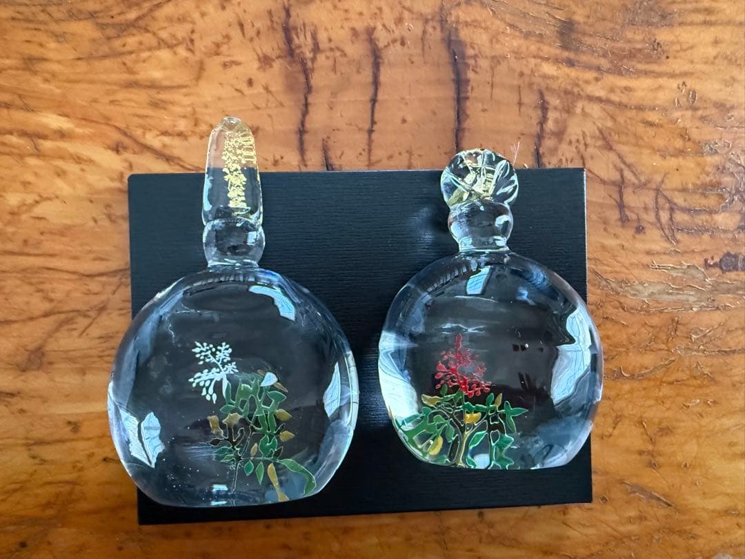 入手困難 ガラス作家 金津沙矢香さん ガラスの南天 お雛様 ひな祭り ガラス雛