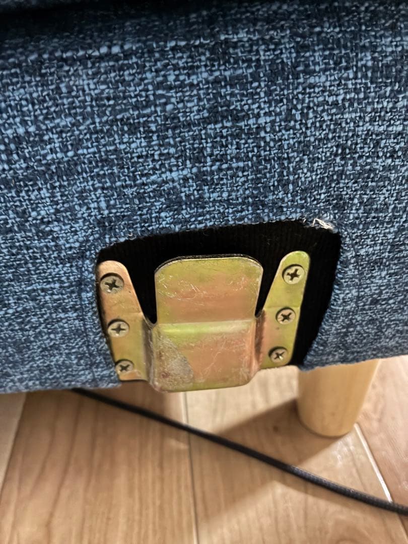 近い地域推奨　引き取り限定　ロウヤ　L字型ソファセット　ネイビー