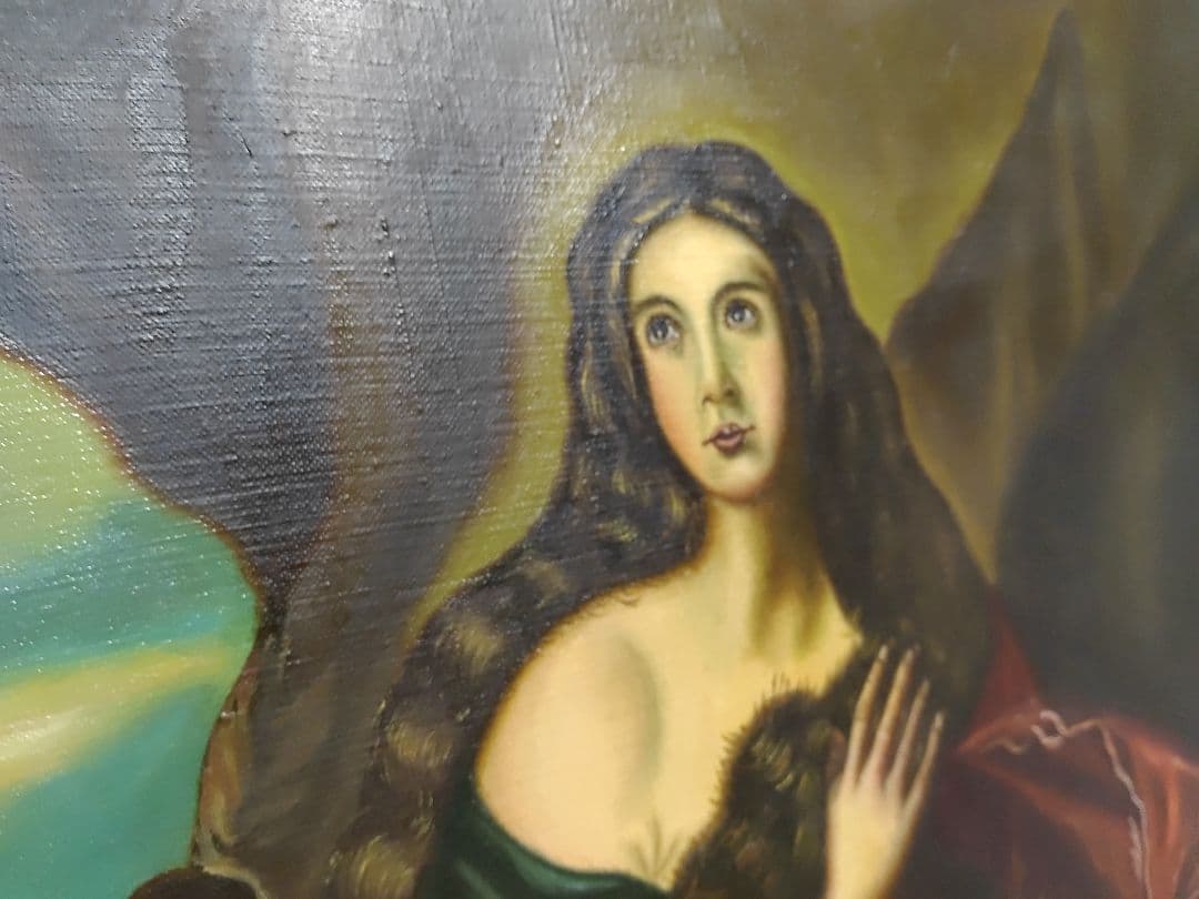 ◇スペイン画家　肉筆油絵　額装