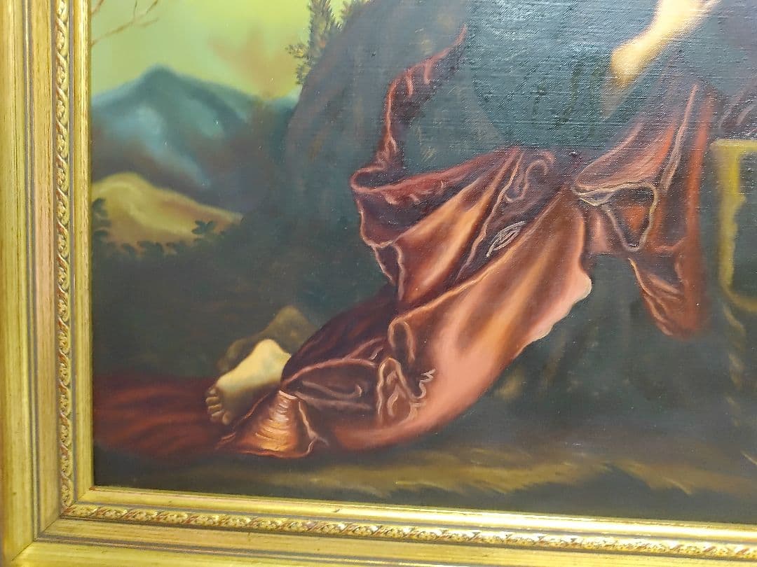 ◇スペイン画家　肉筆油絵　額装