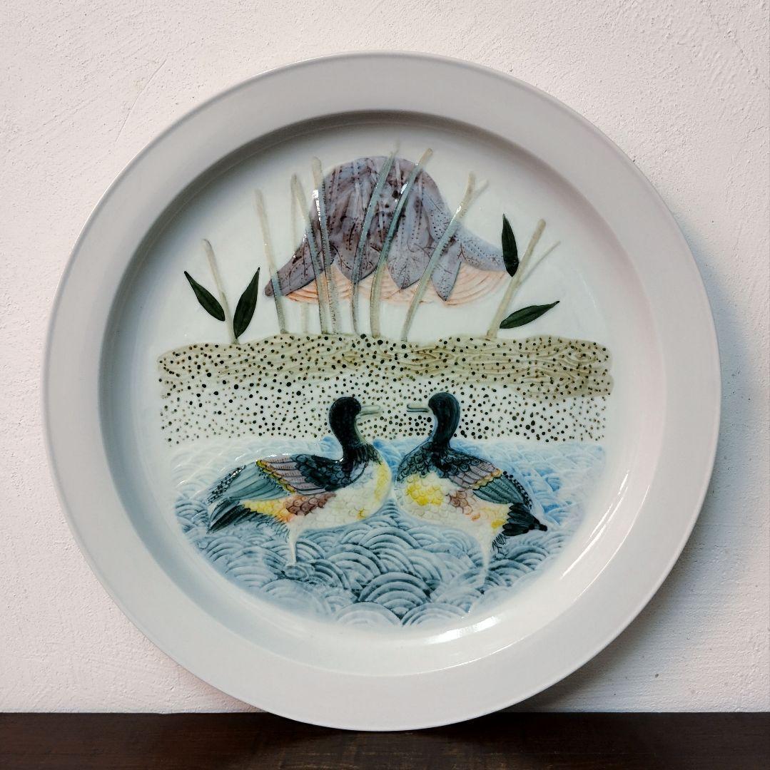 韓国 現代作家【金益寧】白磁 飾り皿 大皿　　コンテンポラリー