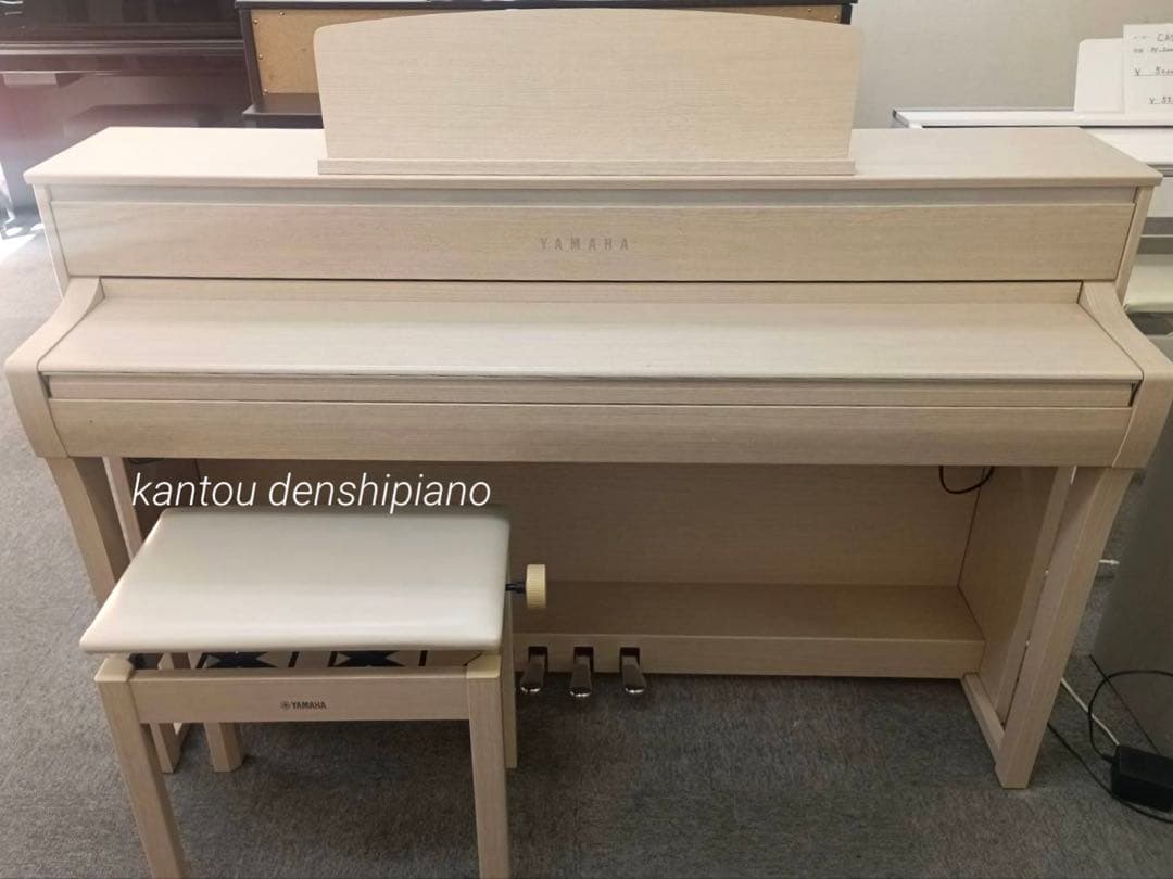 【木製鍵盤】YAMAHA CLP-675WA 電子ピアノ 19年製 良好 椅子付