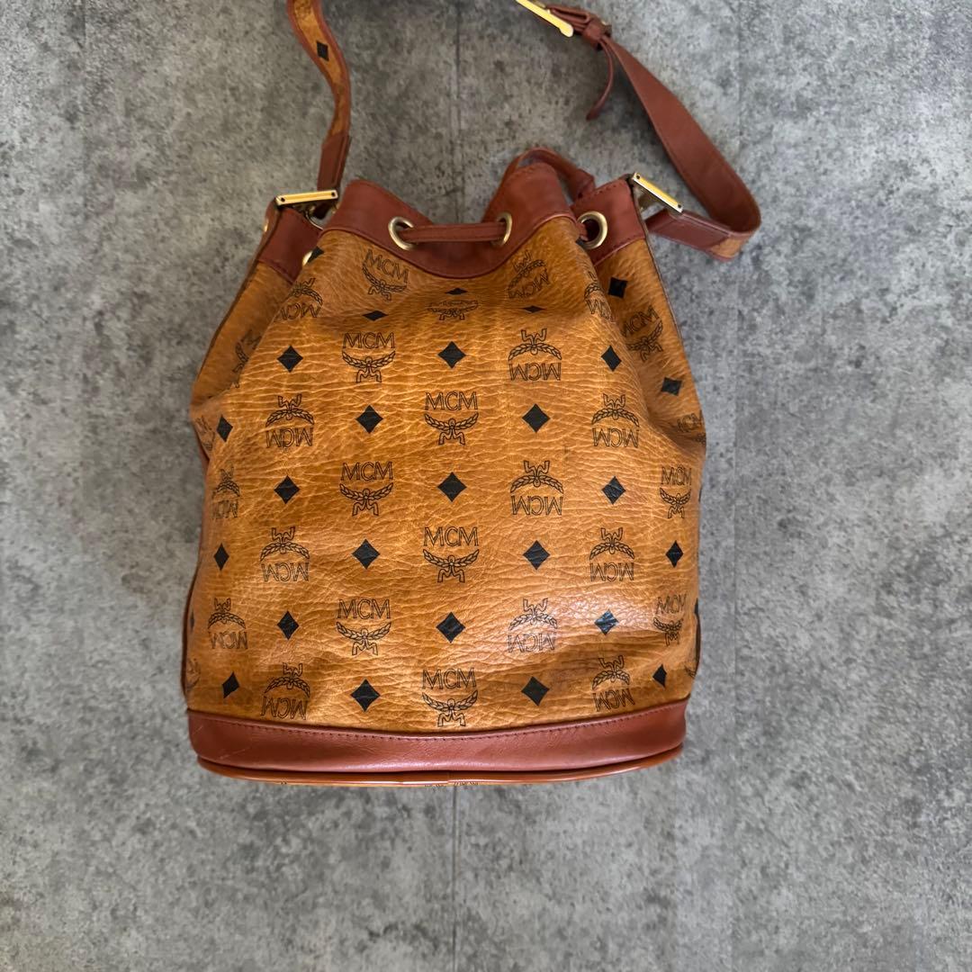 MCM バケットバッグ ブラウン　巾着