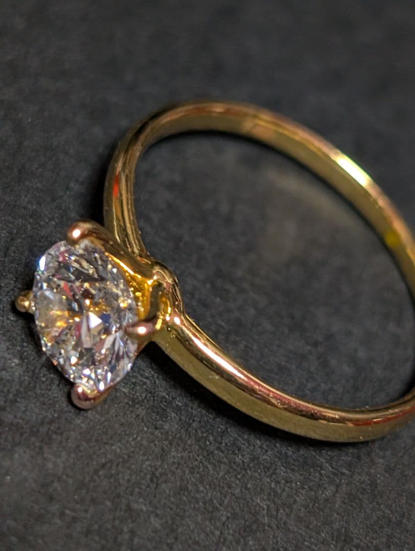 IGI 1ctダイヤモンドリングVS1 D ラボダイヤ 14k 　C