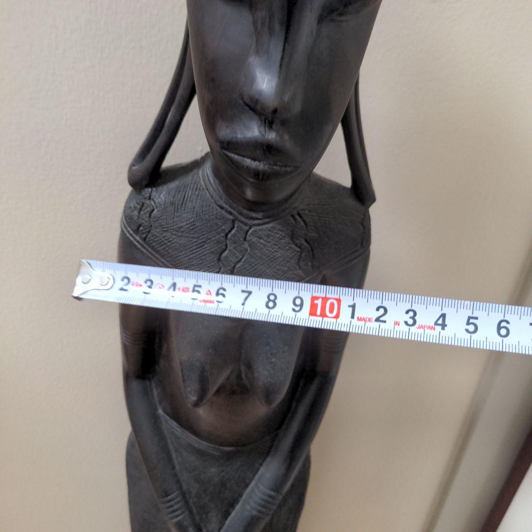 アフリカ木製人形2体