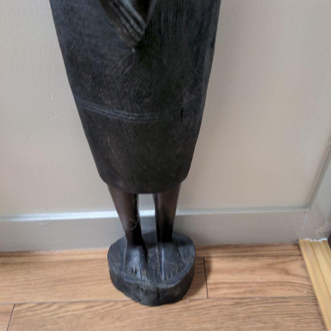 アフリカ木製人形2体