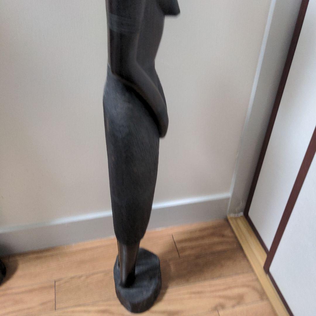 アフリカ木製人形2体