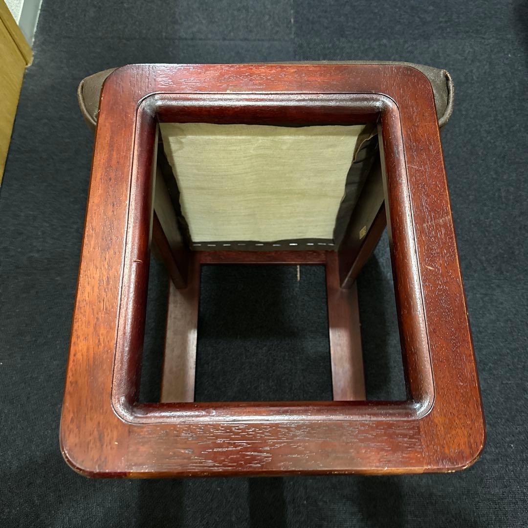 【一点物】カリモク　ヴィンテージ　オットマン　スツール　牛皮