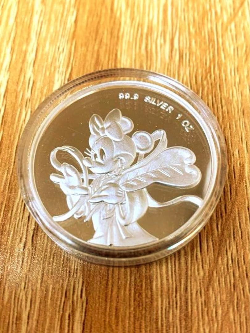 ミッキー・ミニー 銀貨 1オンス ディズニー 純銀 2004 シルバー