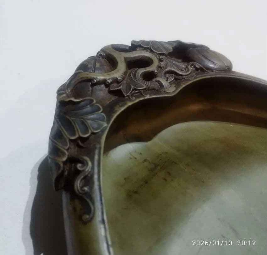 中国美術　端渓硯　緑端渓　硯　書道具