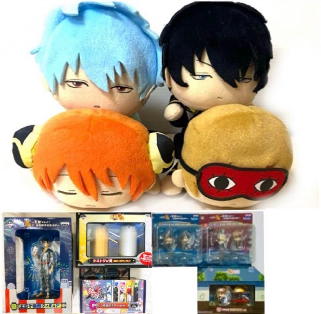 銀魂 うたた寝ぬいぐるみ マスコット ローソン 銀時土方沖田神楽 DXフィギュア