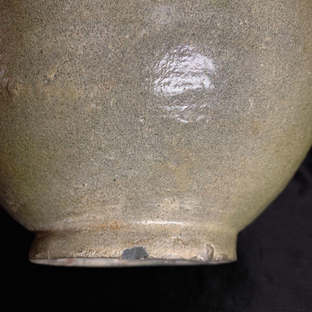 李朝　青磁器　壺　花瓶　朝鮮　韓国　骨董