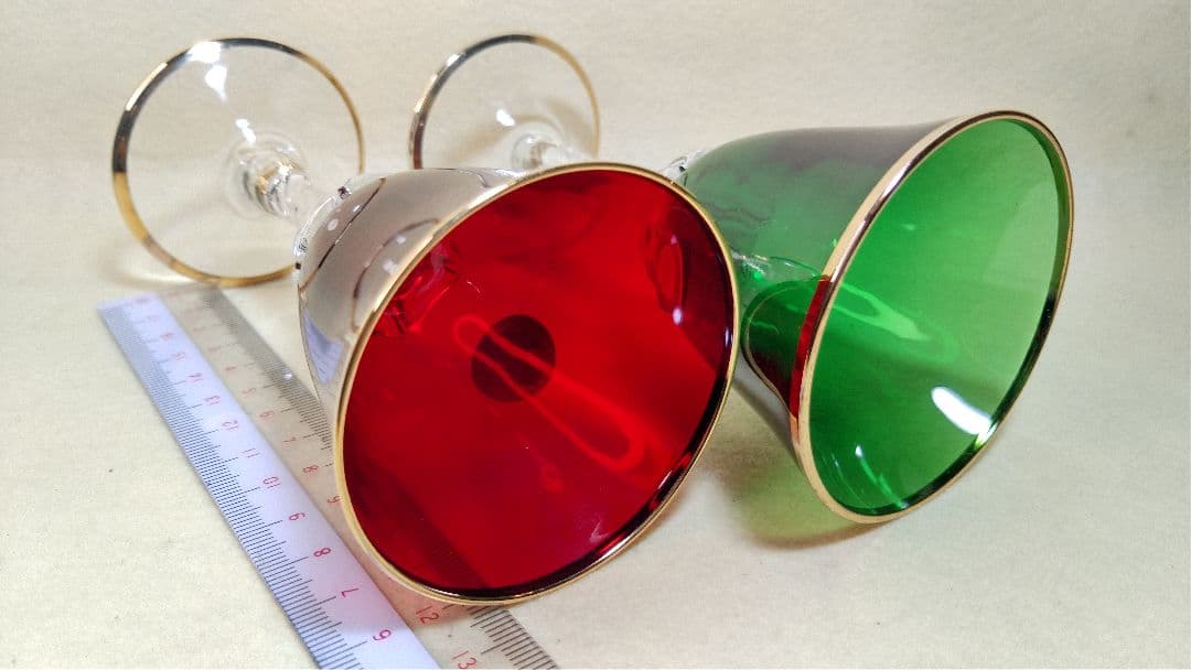 24KT純金ベネチアングラス　ワイングラス？2個セット