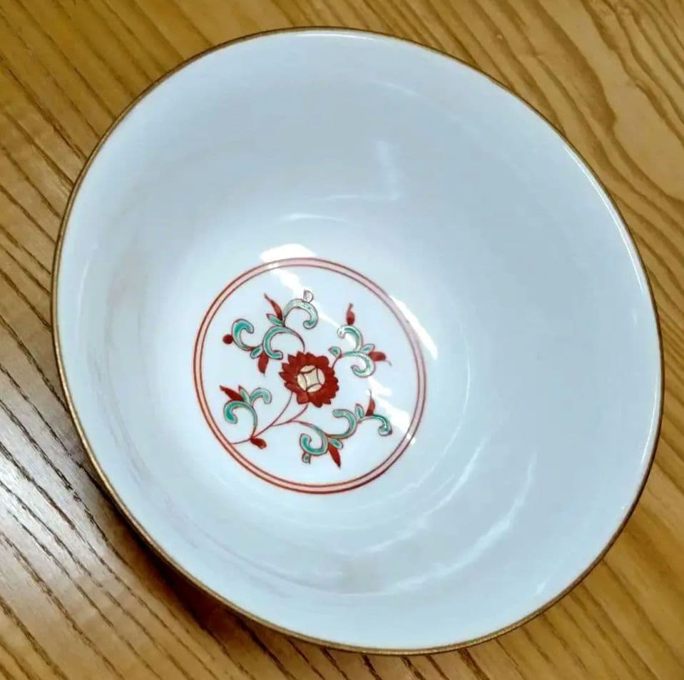 ☆ 初代 須田 菁華 赤絵 鳳凰鉢