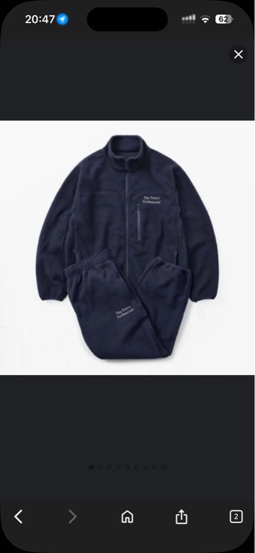 ennoy 24aw フリースセットアップ　 S ブラック