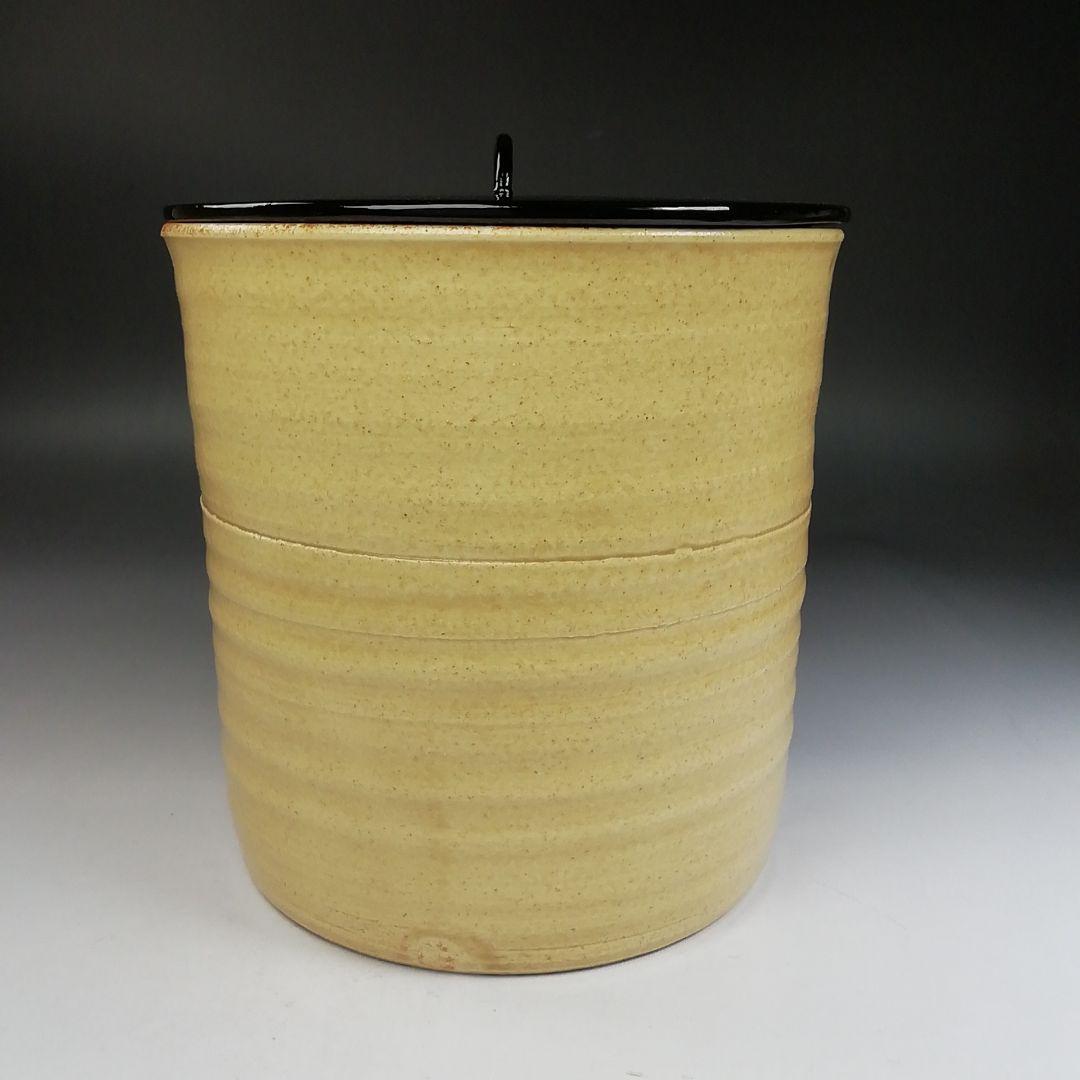 Ｗ３６　水指　『黄瀬戸　棒ノ先』『中村秋峰 造』　共箱　茶道具