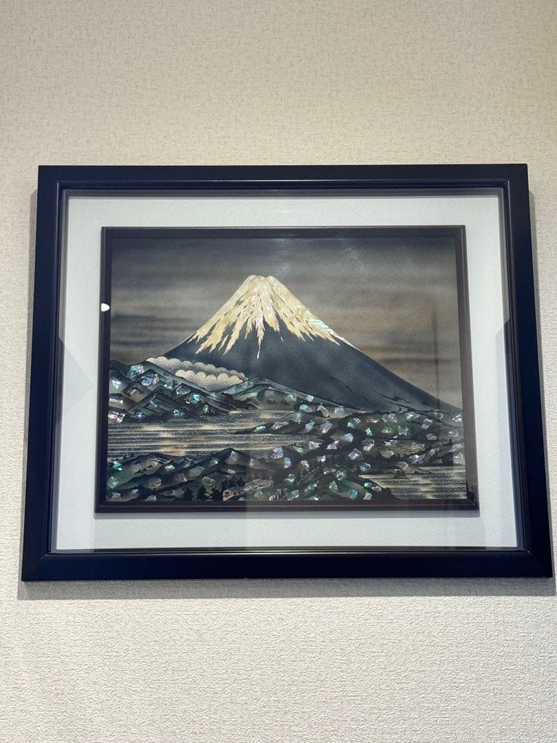 螺鈿山富士額 和室飾り額